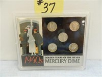 1940's (5) Mercury Dimes