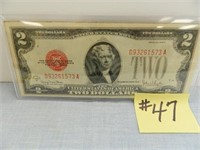 (2) 1928 Ser. $2 U.S. Notes, Red Seals -