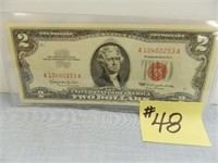 1963 Ser. $2 U.S. Notes, Red Seal (Crisp)