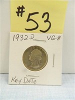 1932D Washington Quarter VG-8 Key Date