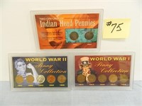 (2) Indian Cents, (5) WWI Lincoln Cents,