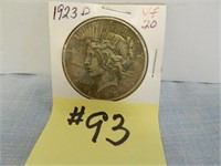 1923D Peace Silver Dollar VF-20