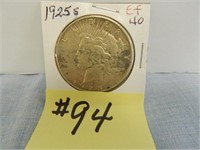 1925s Peace Silver Dollar EF-40