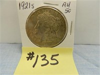 1921s Morgan Silver Dollar AU50
