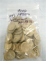 (114) 1950's Jefferson Nickels