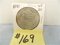1891 Morgan Silver Dollar VF-20
