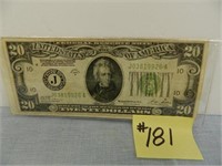 1935 $5, 1928b $20 Federal Reserve Notes,