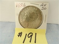 1886 Morgan Silver Dollar AU-50