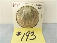 1897 Morgan Silver Dollar UNC50