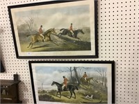 Lot of 2 Framed Vintage Horse Prints
