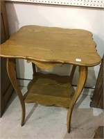Square Oak Lamp Table (29 Inches tall X