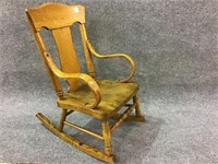 Antique Bentwood Child's Rocking Chair