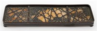 Tiffany Studios Grapevine Slag Glass Pen Tray