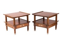 PAIR OF MCM AMERICAN CHERRY SIDE TABLES