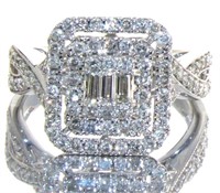 14k Gold 1.00 ct Emerald Cut Diamond Ring