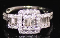 14k Gold 1.00 ct Emerald Oval Cut Diamond Ring
