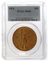 1924 MS65 GEM St Gaudens $20.00 Gold Double Eagle