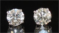 14k Gold 1/2 ct Round Diamond Stud Earrings