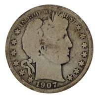 1907-O Barber Silver Half Dollar