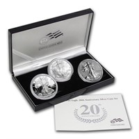 2006 20th Ann. Silver Eagle Coin Set W/ Box & COA