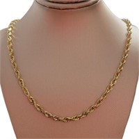 10kt Gold 22" Rope Twist Quality Chain *WOW