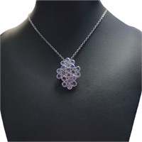 Natural 5.88 ct Tanzanite Designer Necklace