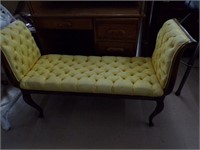 VINTAGE CUSHIONED BENCH 30 X 44 X 14