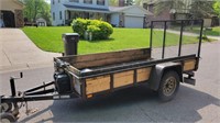 10' Utility trailer with mesh ramp and winch