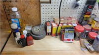 Contents of work bench north wall