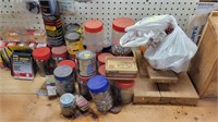 Contents of work bench north wall