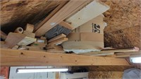 Assorted wood pieces and insulation