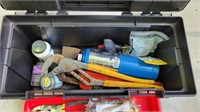 Toolbox plumbing tools and torch