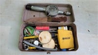 Toolbox with tools and knive
