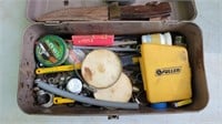 Toolbox with tools and knive