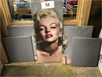 5pc Marilyn Monroe wall art