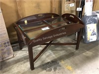 wooden/glass coffee table