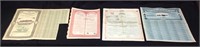 EARLY 1900s FOREIGN STOCK CERTS & COUPONS