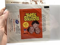 VTG 3 STOOGES CARD WWRAPPER & VTG PROGRAM