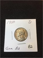 1950D Jefferson Nickel