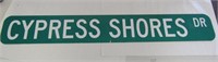 Cypress Shores Street Sign