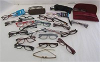 Over 20 Pairs of Assorted Reading Glasses