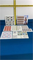 10 Sheets Of Collector Postage Stamps