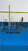 Assorted Brass picture frames , Stands & Sphere &