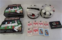 Large Lot of Poker Chips & Playing Cards