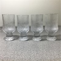 4 ULTIMA THULE IITTALA FINLAND GLASSES 4 7/8"