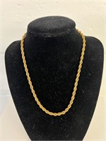Vintage gold tone rope chain