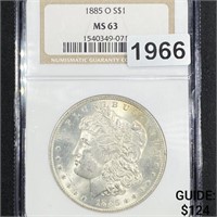 1885-O Morgan Silver Dollar NGC - MS63