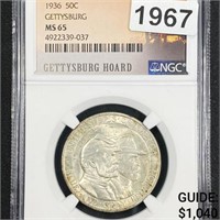 1936 Gettysburg Half Dollar NGC - MS65