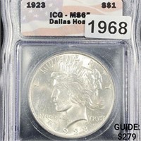 1923 Silver Peace Dollar ICG - MS65