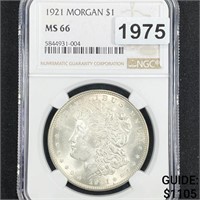 1921 Morgan Silver Dollar NGC - MS66
